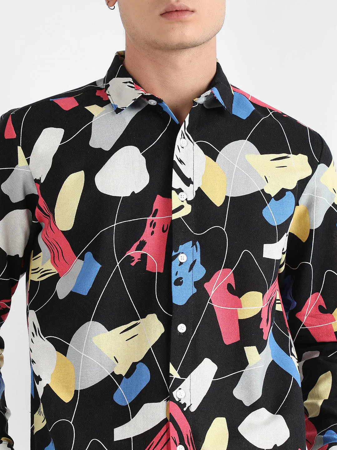 Abstract Lined Through Shirt