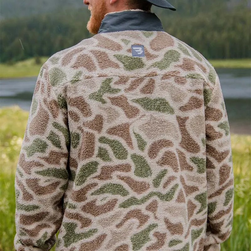 Alpine Camo Sherpa Quarter Zip Pullover