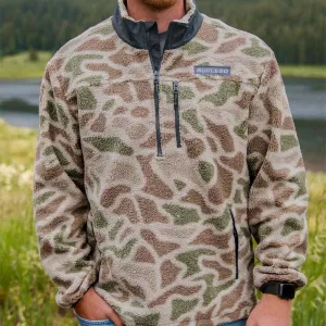 Alpine Camo Sherpa Quarter Zip Pullover