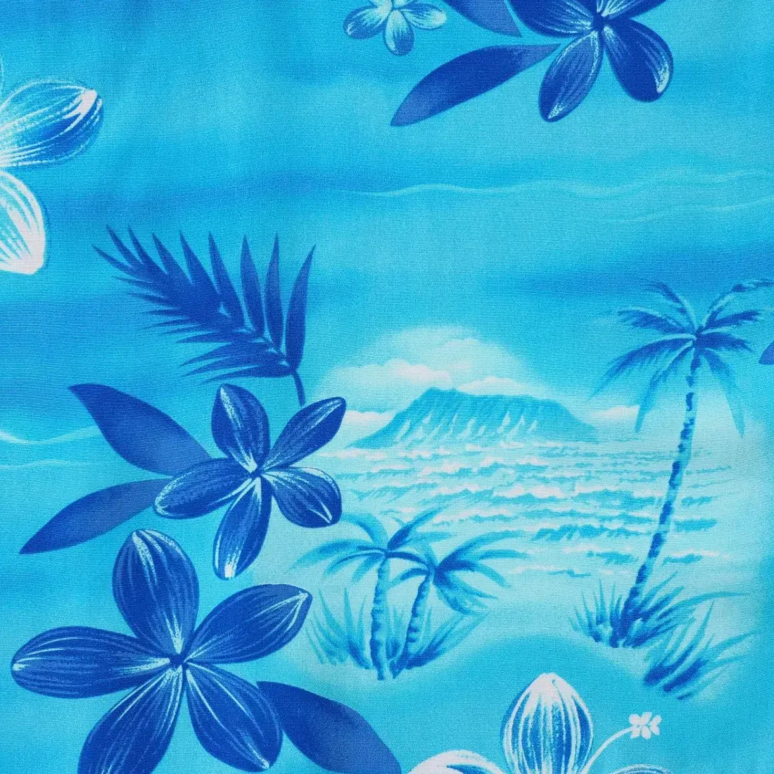 Aurora Blue Hawaiian Rayon Shirt