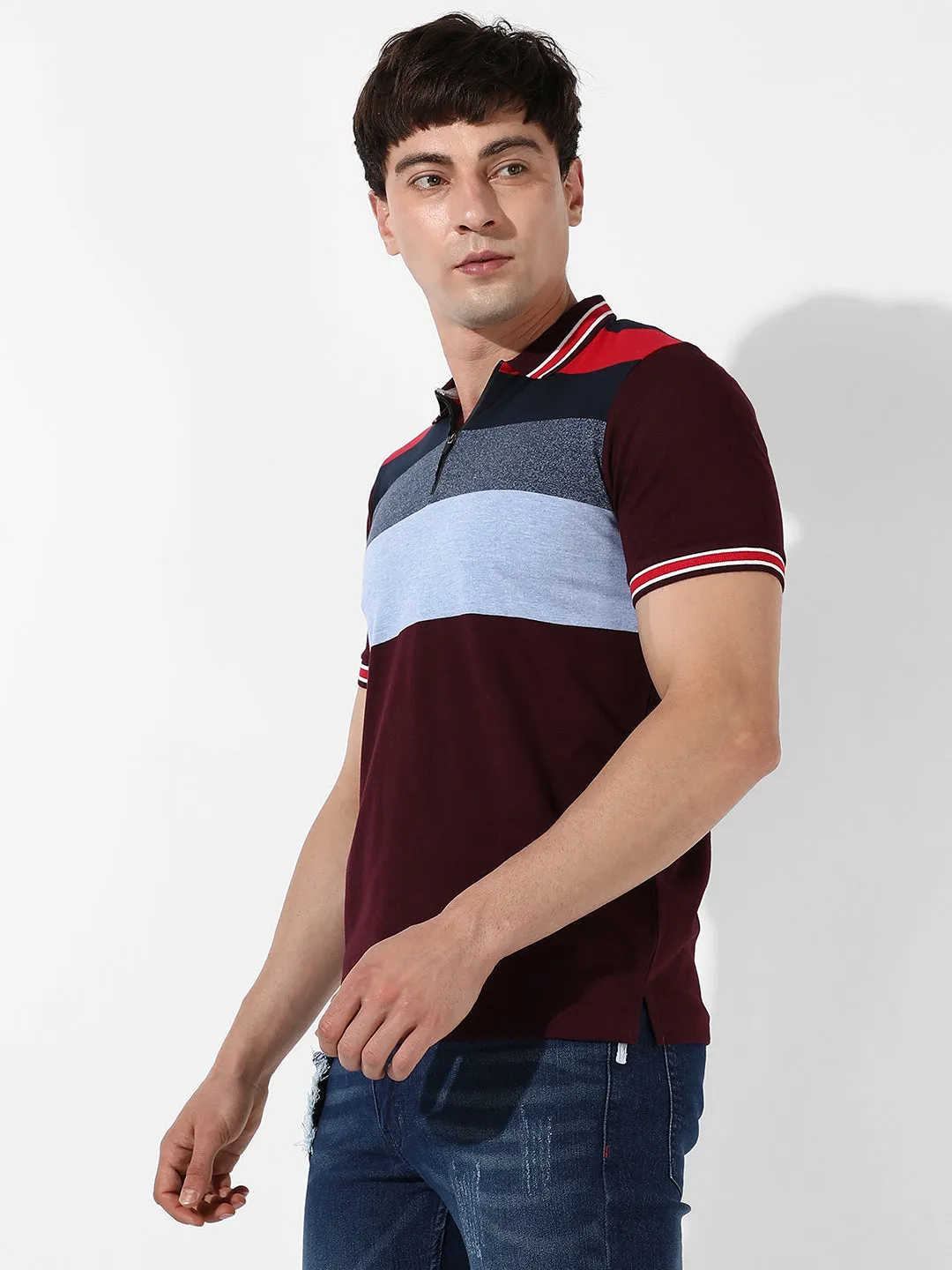 Colourblocked Polo T-Shirt