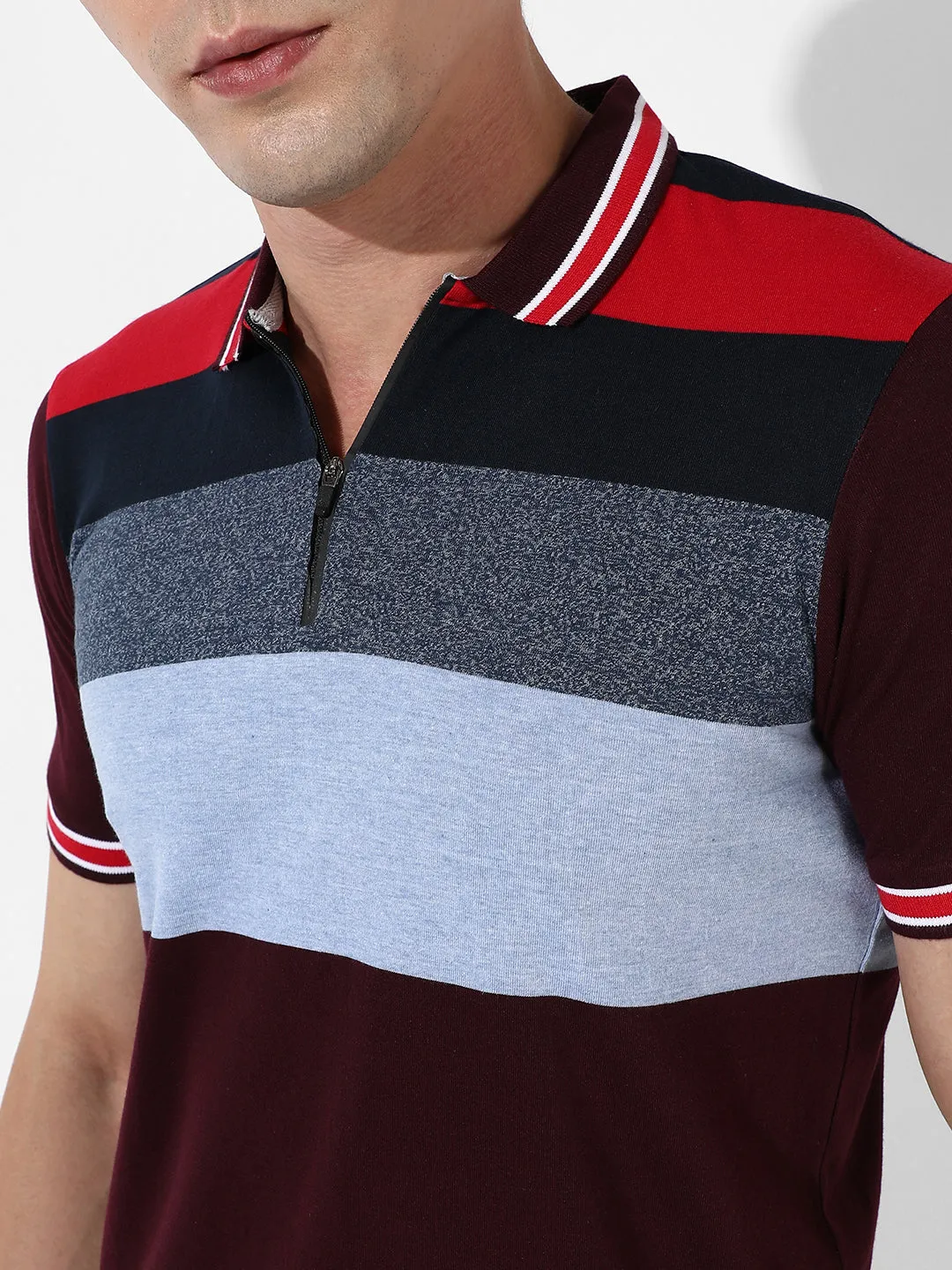 Colourblocked Polo T-Shirt