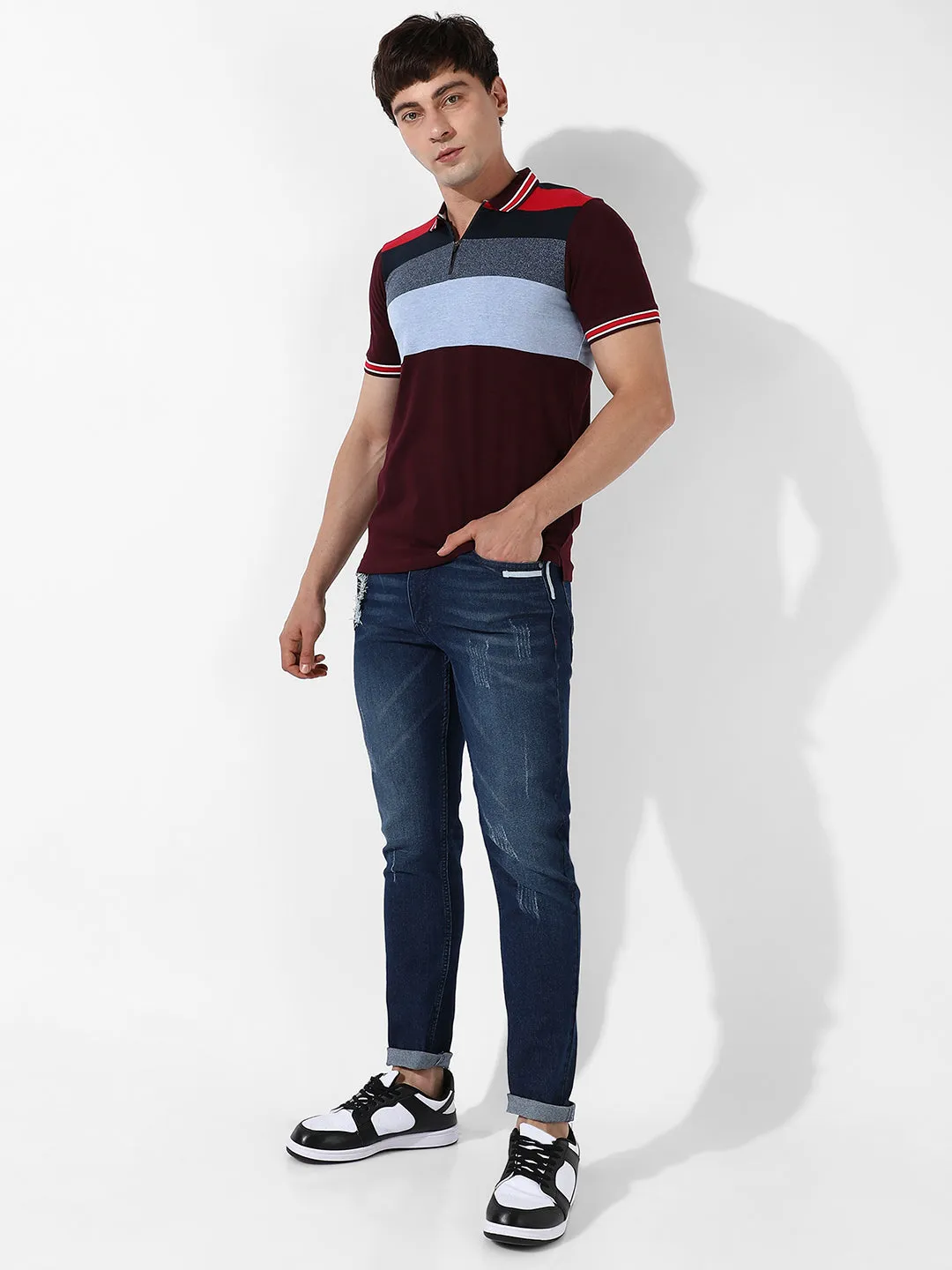 Colourblocked Polo T-Shirt