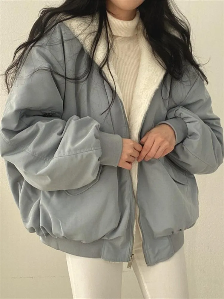 Cozy Oversized Bomber Jacket