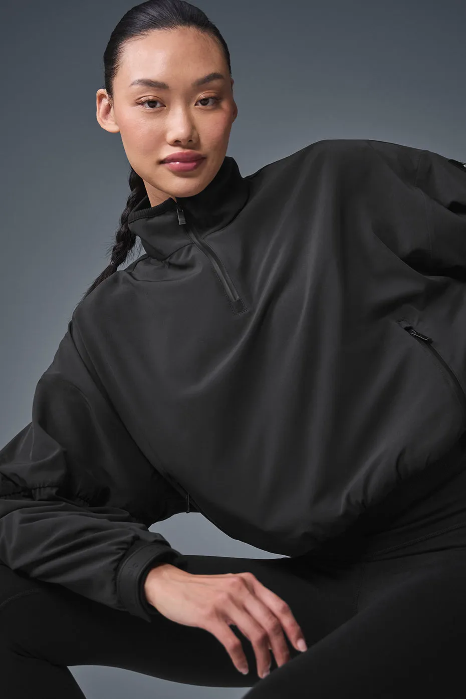 Cropped Elevation Coverup - Black