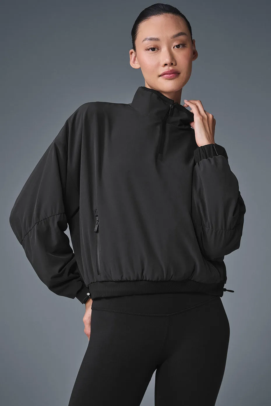 Cropped Elevation Coverup - Black