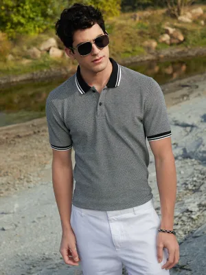 Duo-Hue Knit Polo T-Shirt