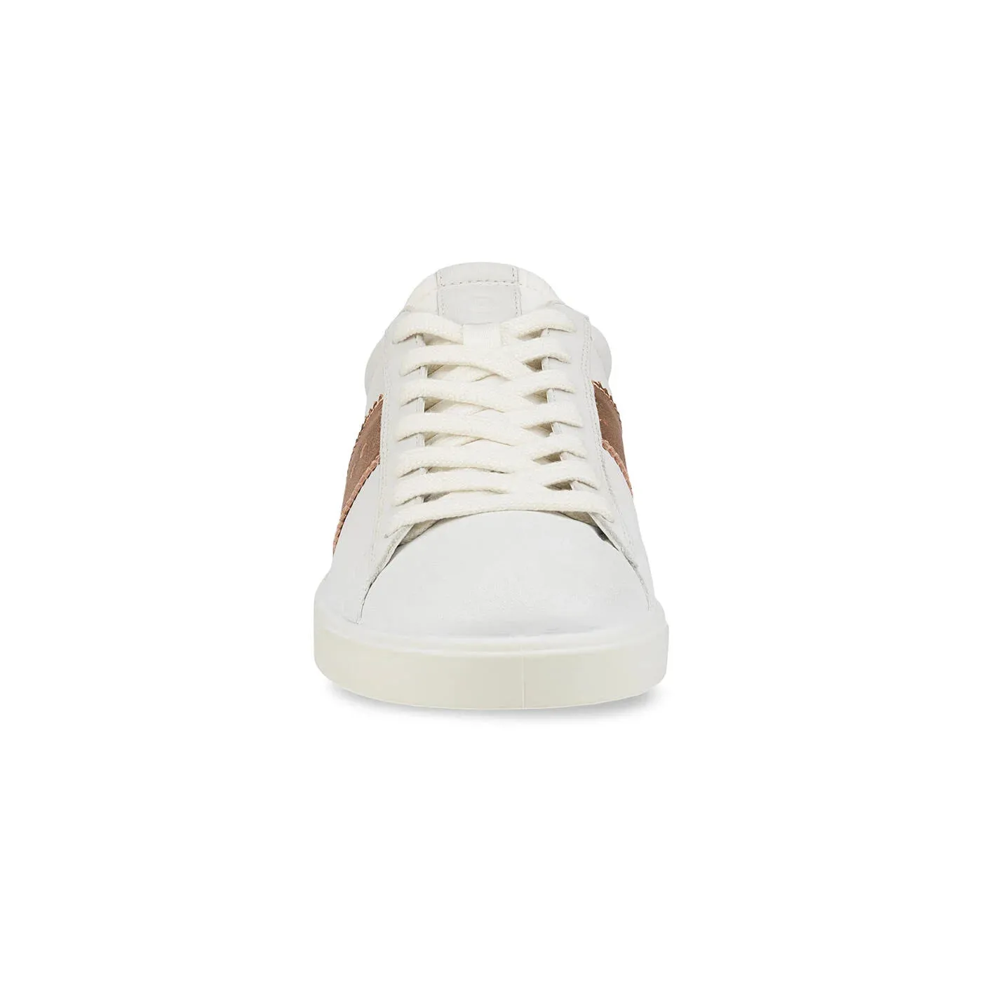 Ecco Women's Street Lite Sneaker in White Hammered Bronze Pure White Silver