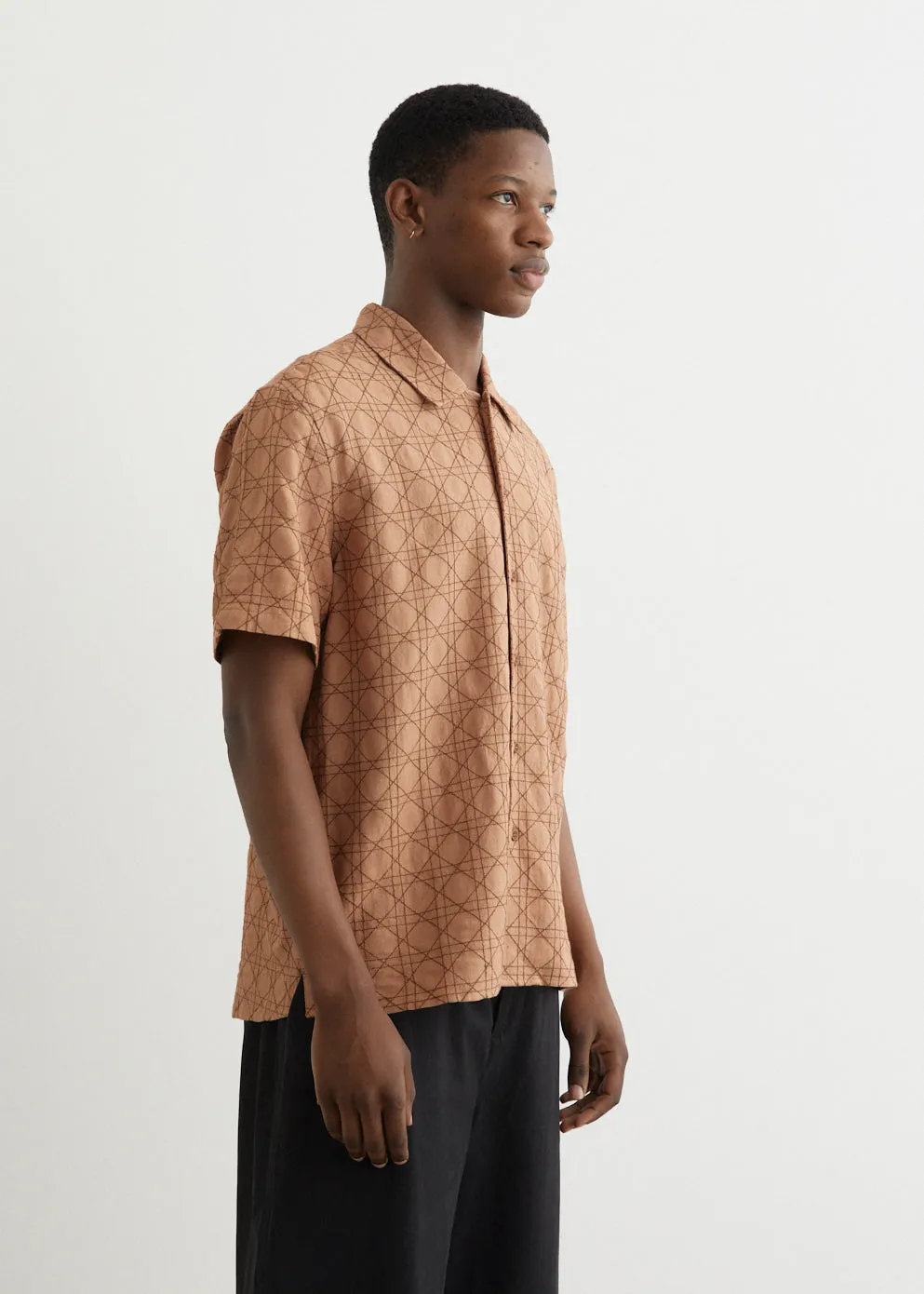 Empire Short Sleeve Camp Collar Shirt