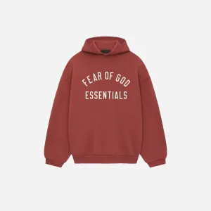 Fear of God Essentials Fleece Hoodie crimson