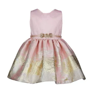 GIRLS PINK DAMASK DRESS