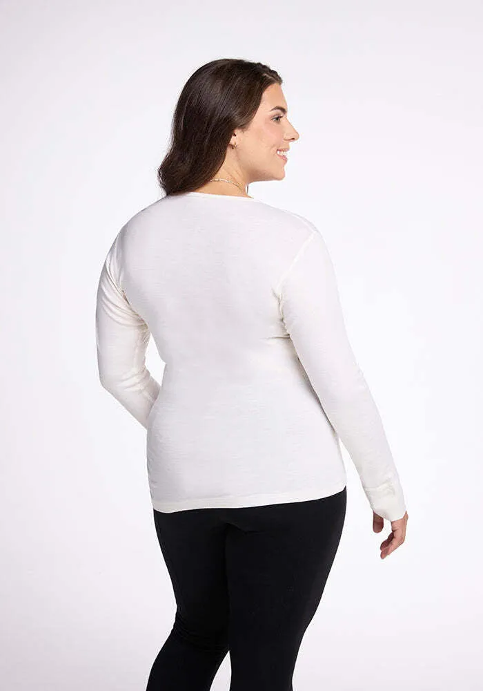 Hannah Long Sleeve Top - Buttercream