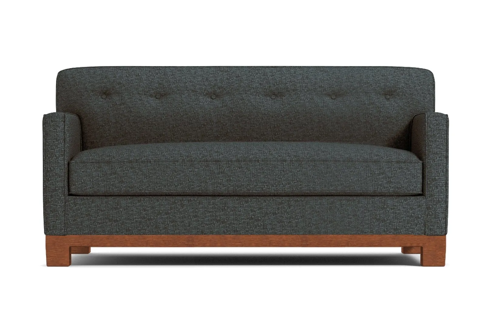 Harrison Ave Twin Size Sleeper Sofa Bed :: Leg Finish: Pecan / Sleeper Option: Memory Foam Mattress