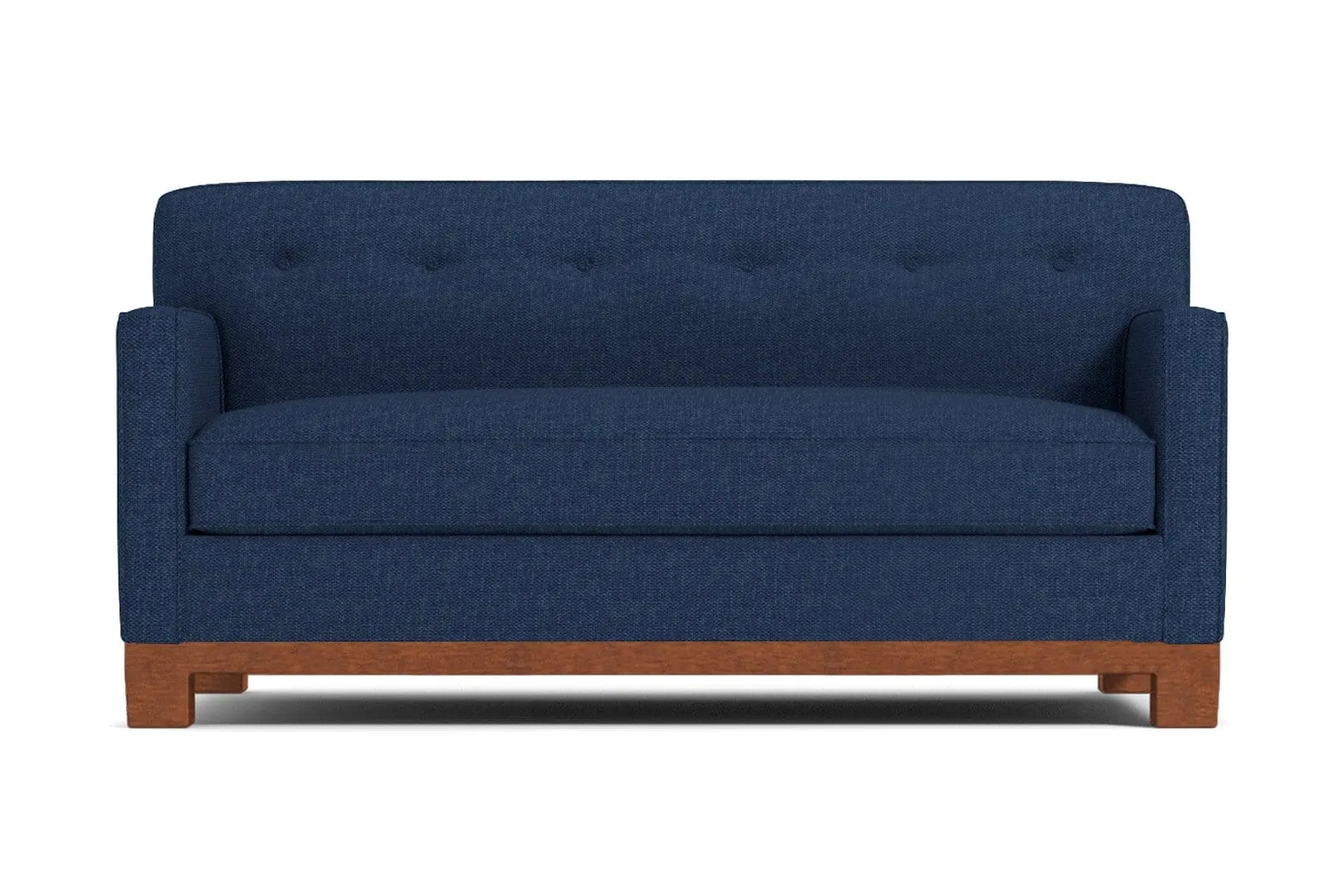 Harrison Ave Twin Size Sleeper Sofa Bed :: Leg Finish: Pecan / Sleeper Option: Memory Foam Mattress