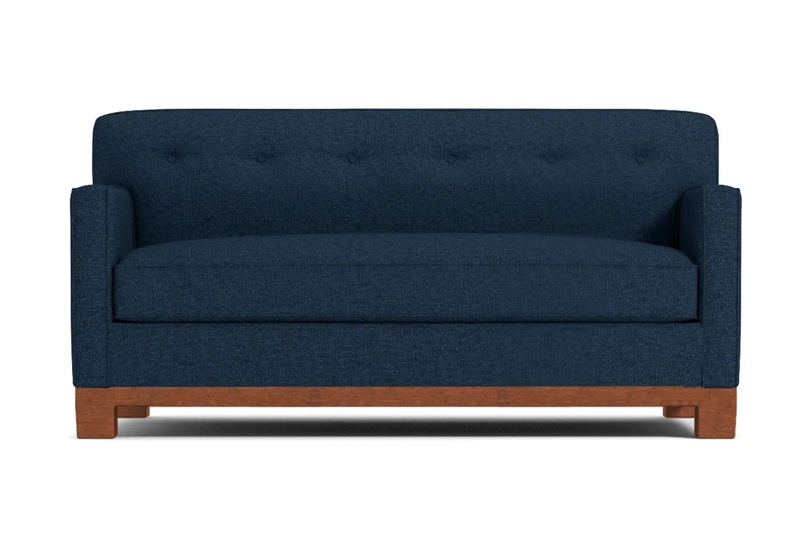 Harrison Ave Twin Size Sleeper Sofa Bed :: Leg Finish: Pecan / Sleeper Option: Memory Foam Mattress