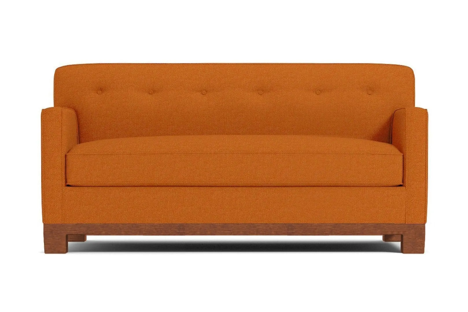 Harrison Ave Twin Size Sleeper Sofa Bed :: Leg Finish: Pecan / Sleeper Option: Memory Foam Mattress