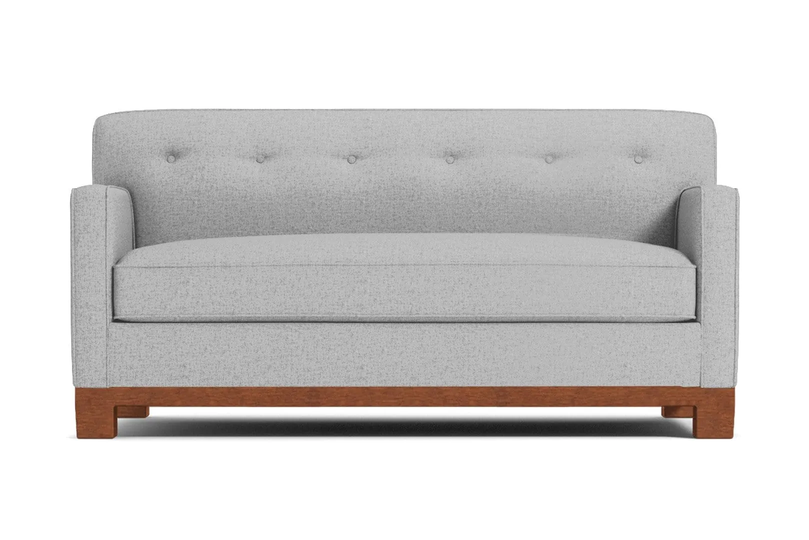 Harrison Ave Twin Size Sleeper Sofa Bed :: Leg Finish: Pecan / Sleeper Option: Memory Foam Mattress