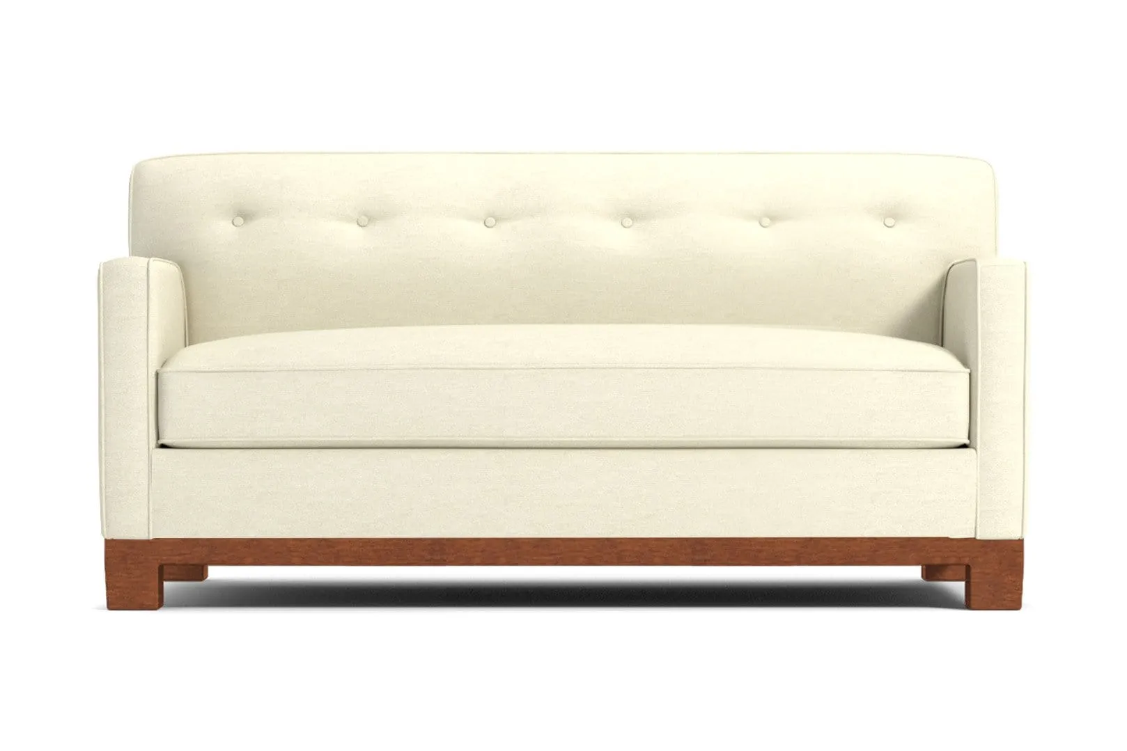 Harrison Ave Twin Size Sleeper Sofa Bed :: Leg Finish: Pecan / Sleeper Option: Memory Foam Mattress