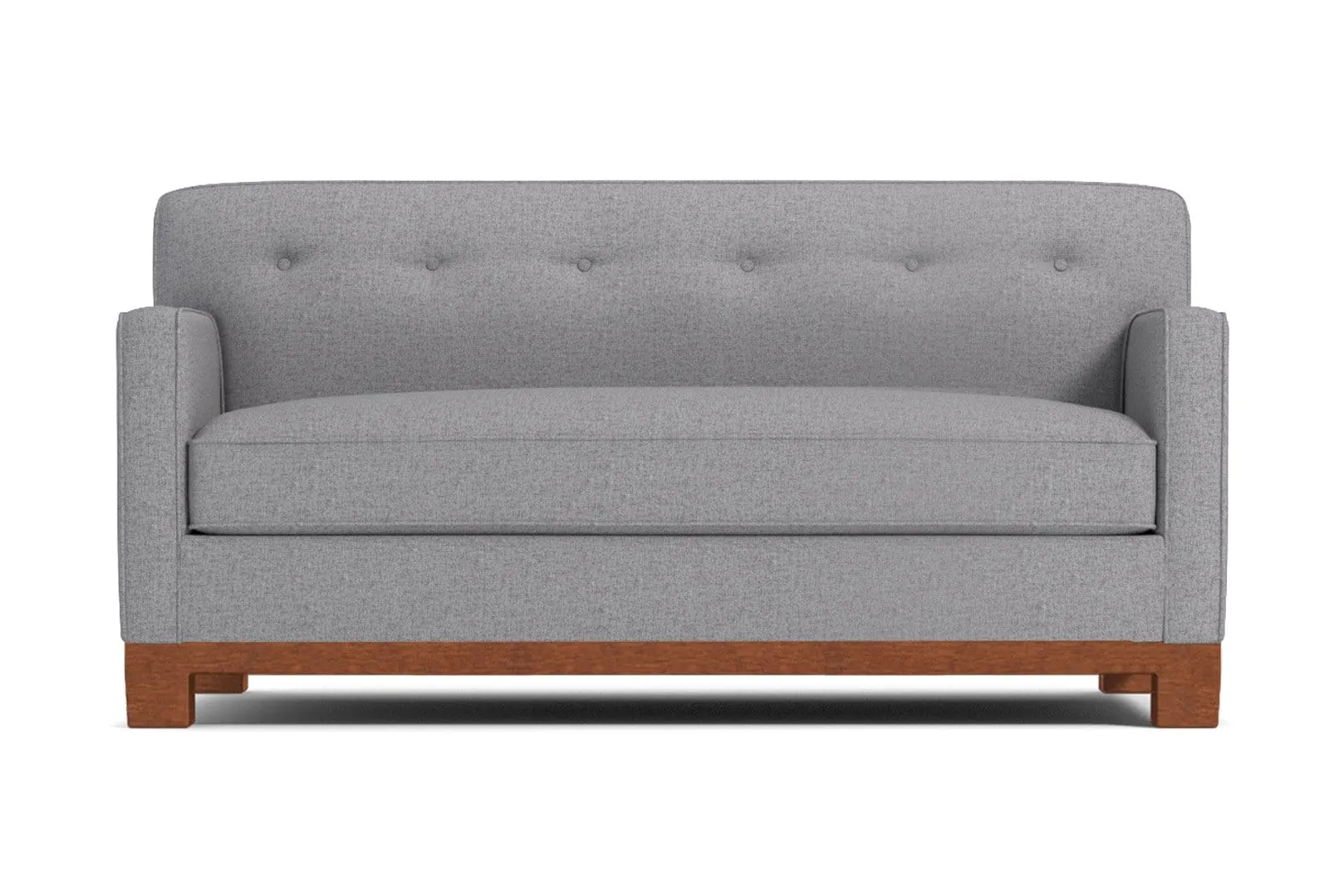 Harrison Ave Twin Size Sleeper Sofa Bed :: Leg Finish: Pecan / Sleeper Option: Memory Foam Mattress