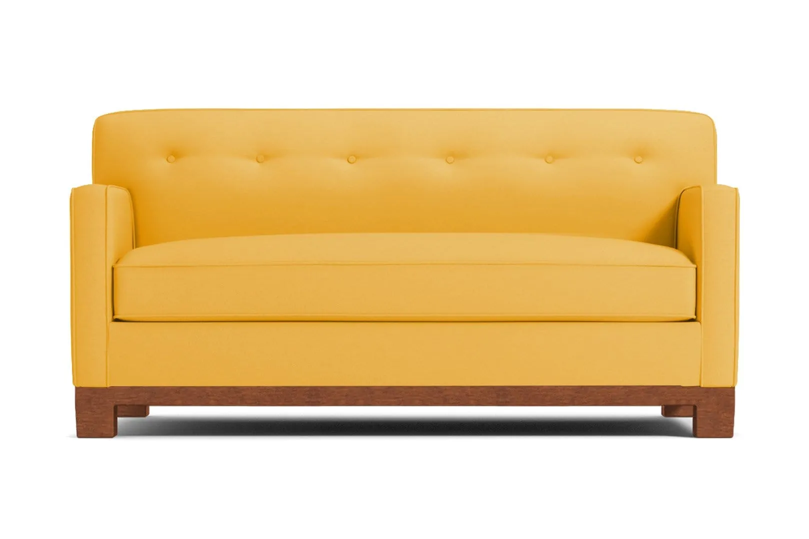 Harrison Ave Twin Size Sleeper Sofa Bed :: Leg Finish: Pecan / Sleeper Option: Memory Foam Mattress