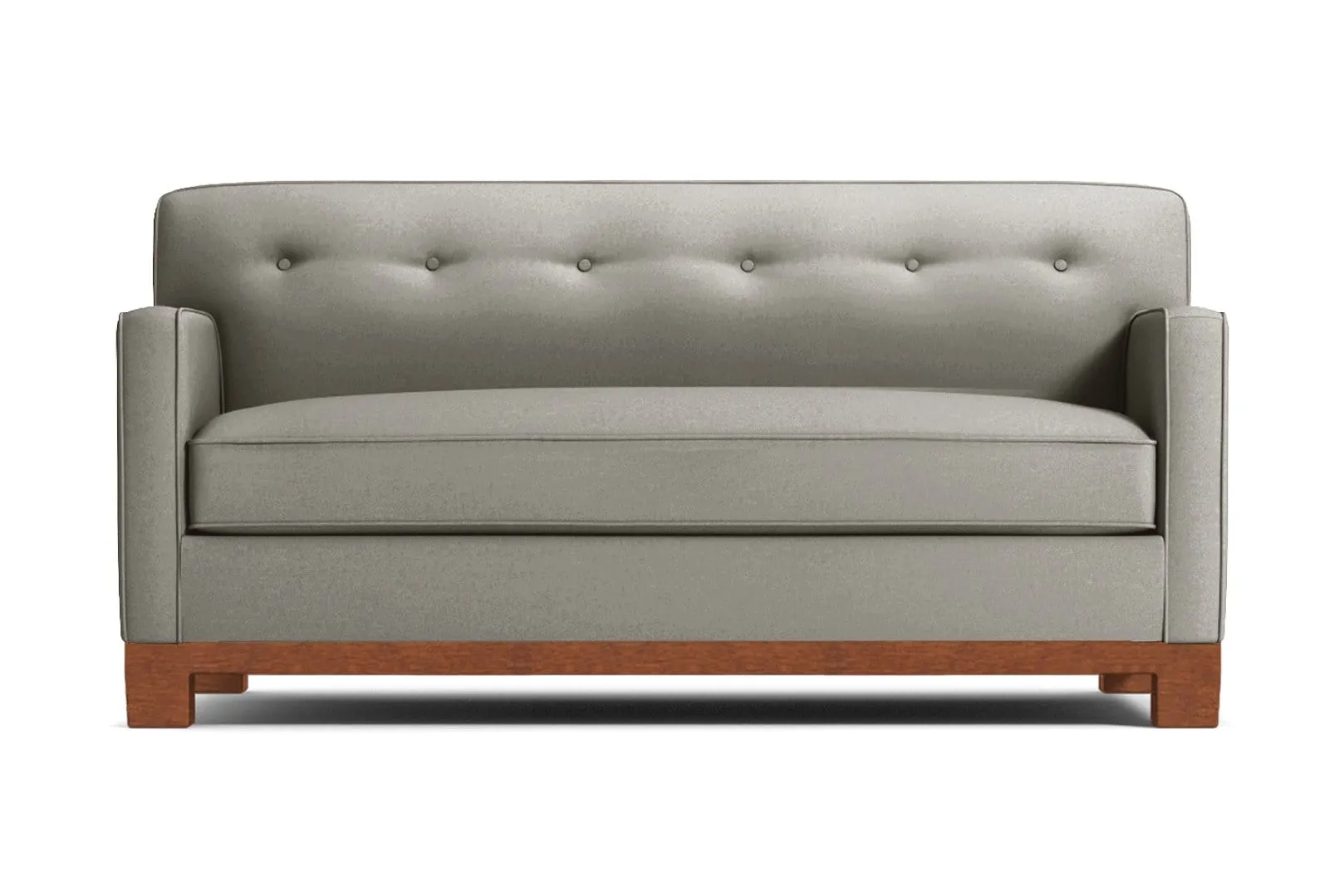 Harrison Ave Twin Size Sleeper Sofa Bed :: Leg Finish: Pecan / Sleeper Option: Memory Foam Mattress