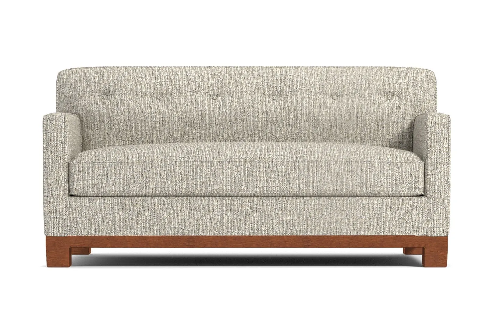 Harrison Ave Twin Size Sleeper Sofa Bed :: Leg Finish: Pecan / Sleeper Option: Memory Foam Mattress