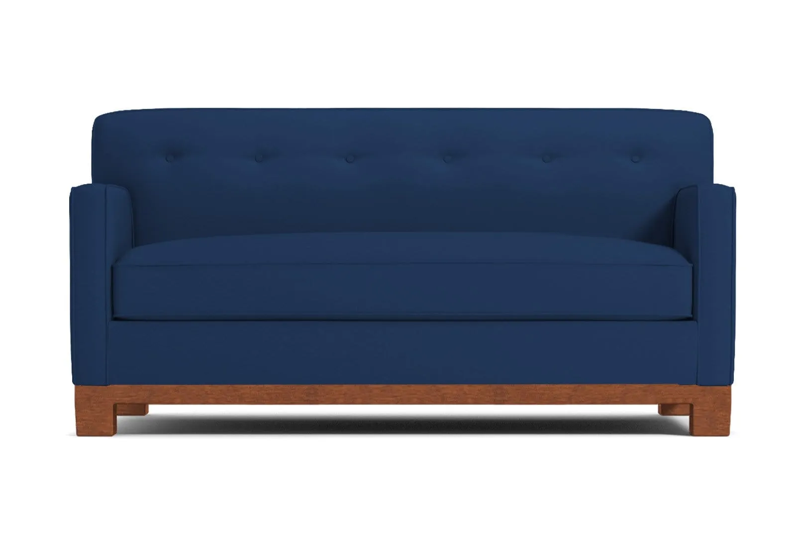 Harrison Ave Twin Size Sleeper Sofa Bed :: Leg Finish: Pecan / Sleeper Option: Memory Foam Mattress