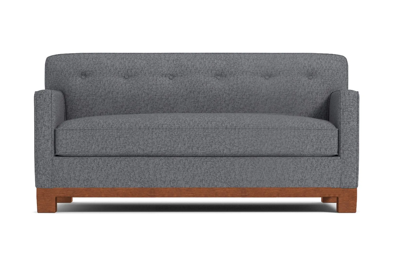 Harrison Ave Twin Size Sleeper Sofa Bed :: Leg Finish: Pecan / Sleeper Option: Memory Foam Mattress