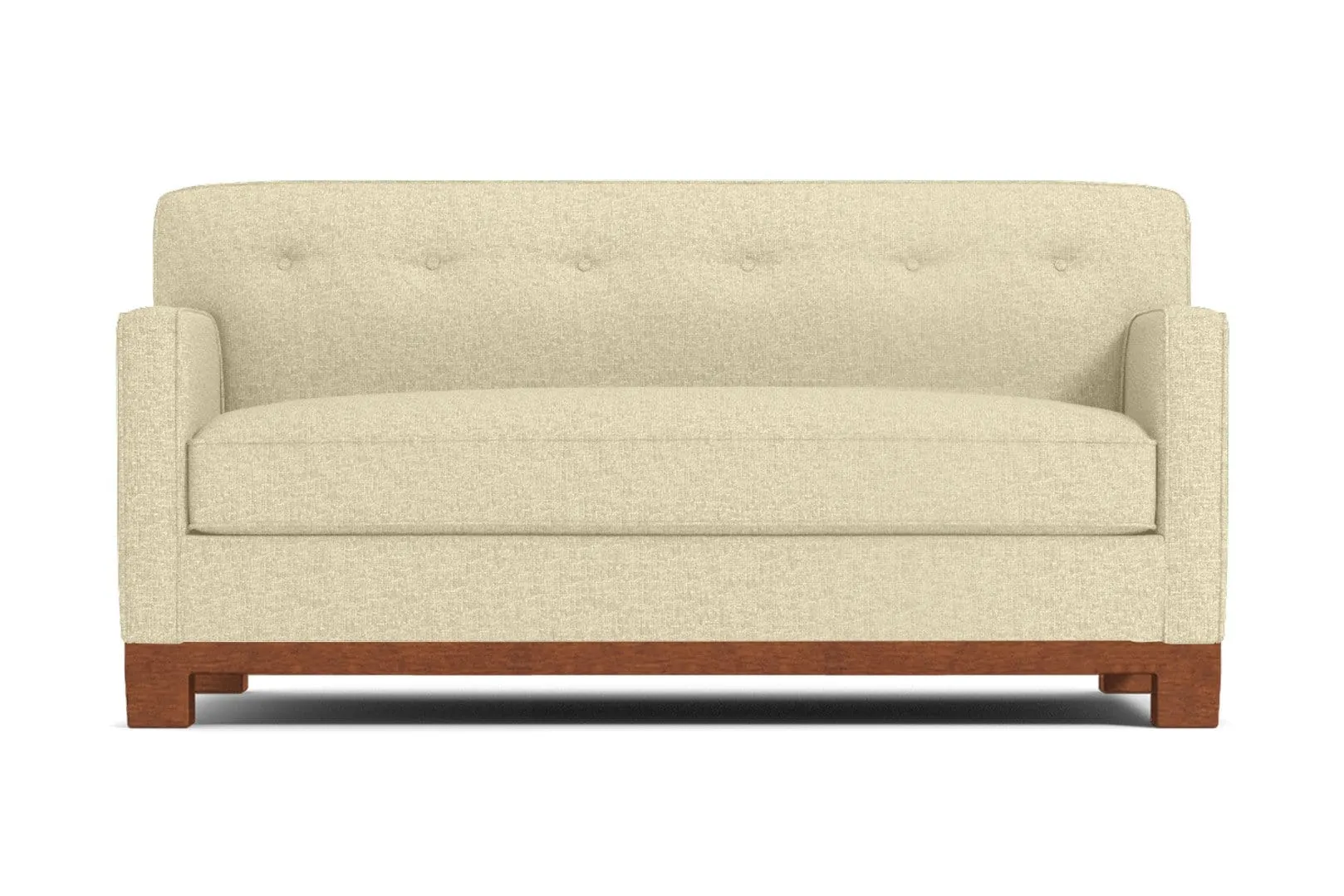 Harrison Ave Twin Size Sleeper Sofa Bed :: Leg Finish: Pecan / Sleeper Option: Memory Foam Mattress