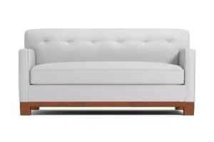 Harrison Ave Twin Size Sleeper Sofa Bed :: Leg Finish: Pecan / Sleeper Option: Memory Foam Mattress