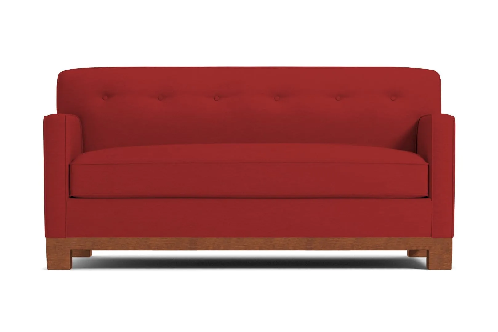 Harrison Ave Twin Size Sleeper Sofa Bed :: Leg Finish: Pecan / Sleeper Option: Memory Foam Mattress