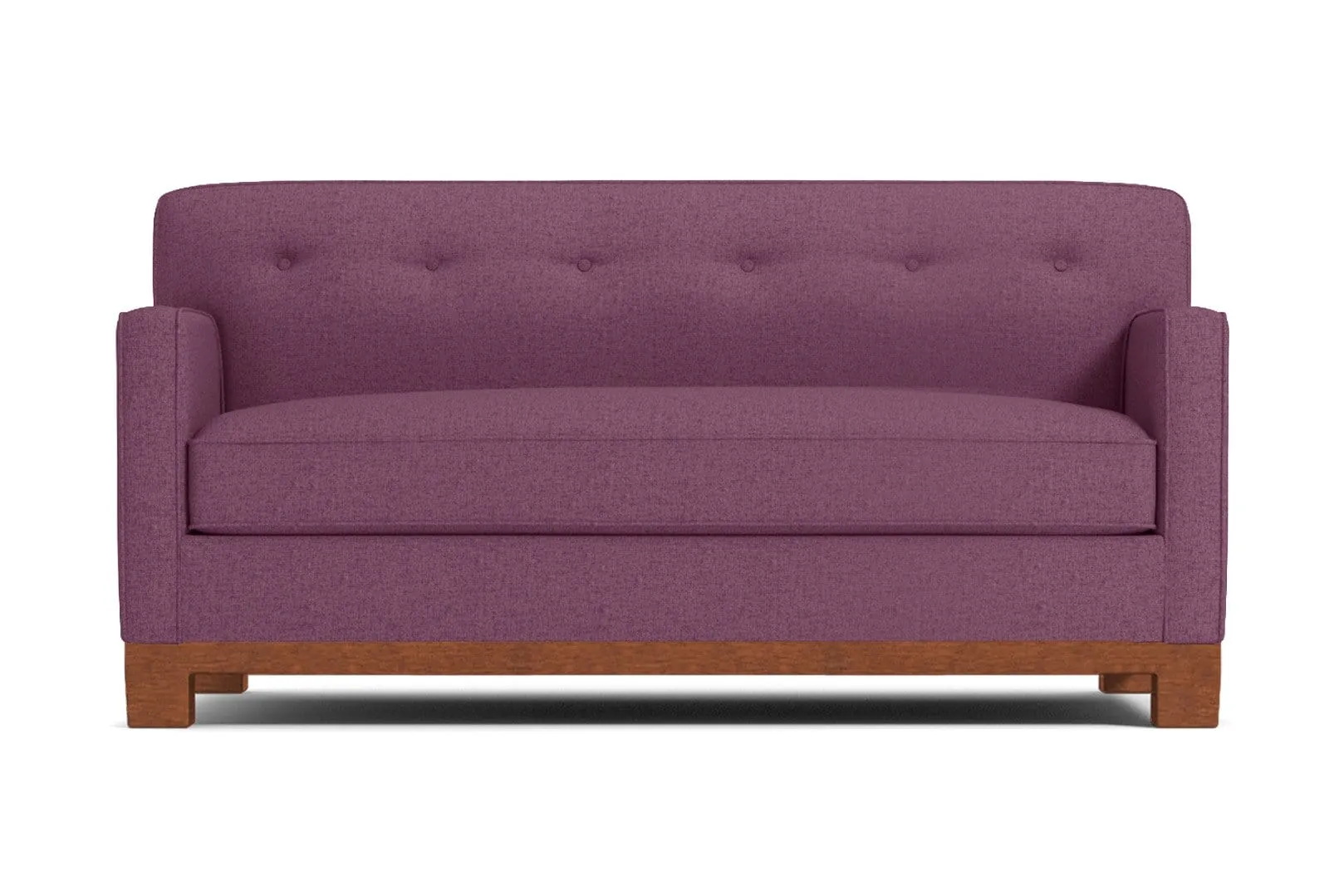 Harrison Ave Twin Size Sleeper Sofa Bed :: Leg Finish: Pecan / Sleeper Option: Memory Foam Mattress