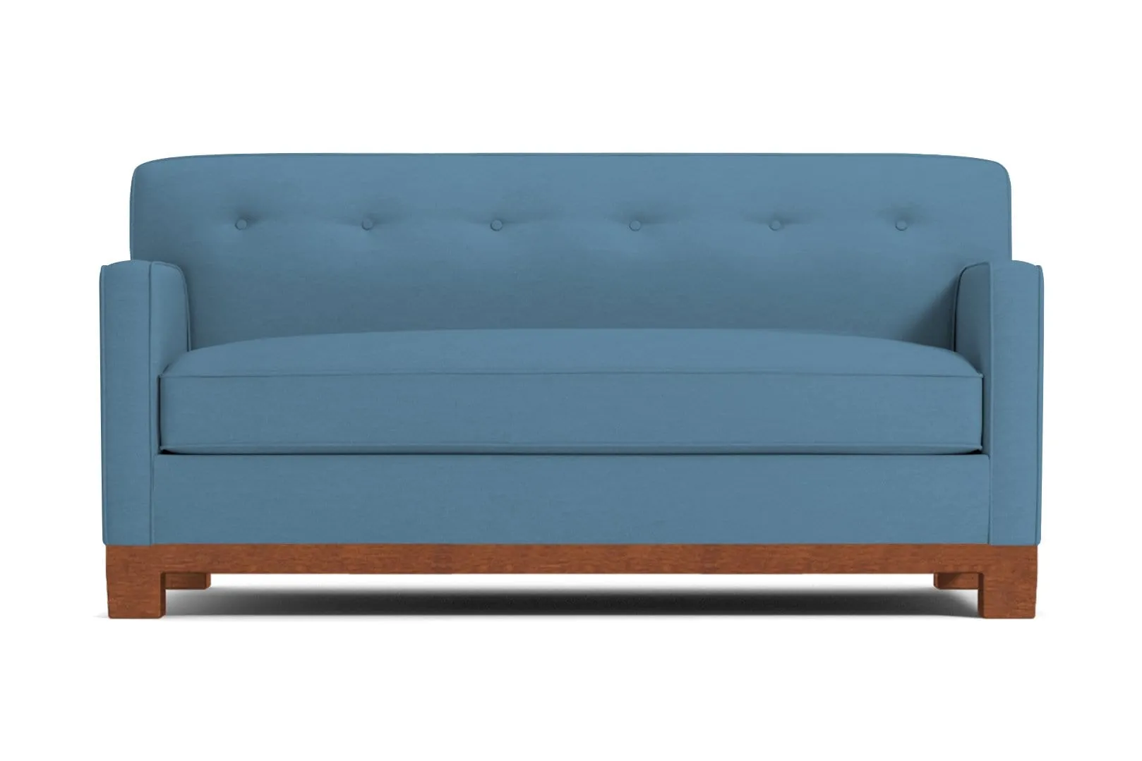 Harrison Ave Twin Size Sleeper Sofa Bed :: Leg Finish: Pecan / Sleeper Option: Memory Foam Mattress