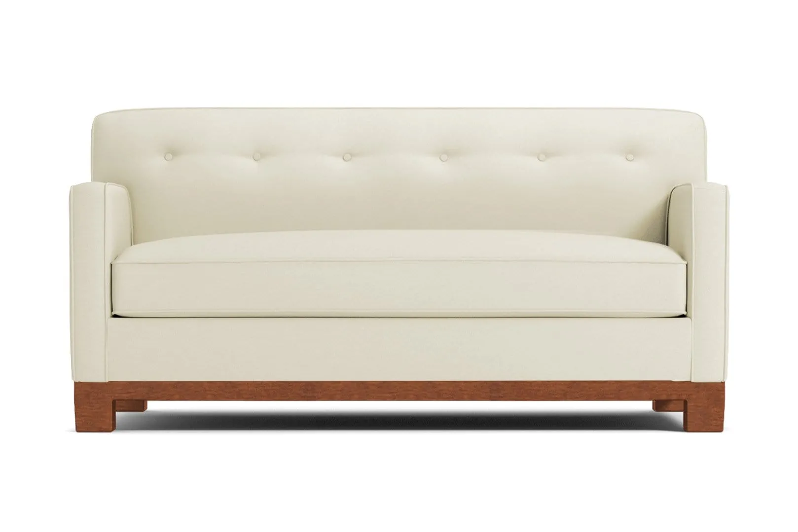 Harrison Ave Twin Size Sleeper Sofa Bed :: Leg Finish: Pecan / Sleeper Option: Memory Foam Mattress