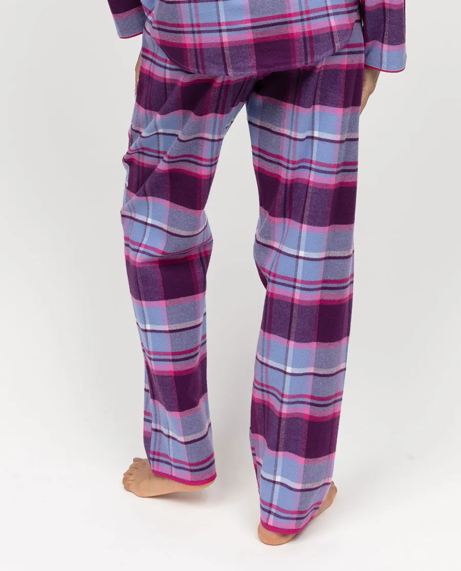 Hazel Womens Brushed Check Pyjama Bottoms