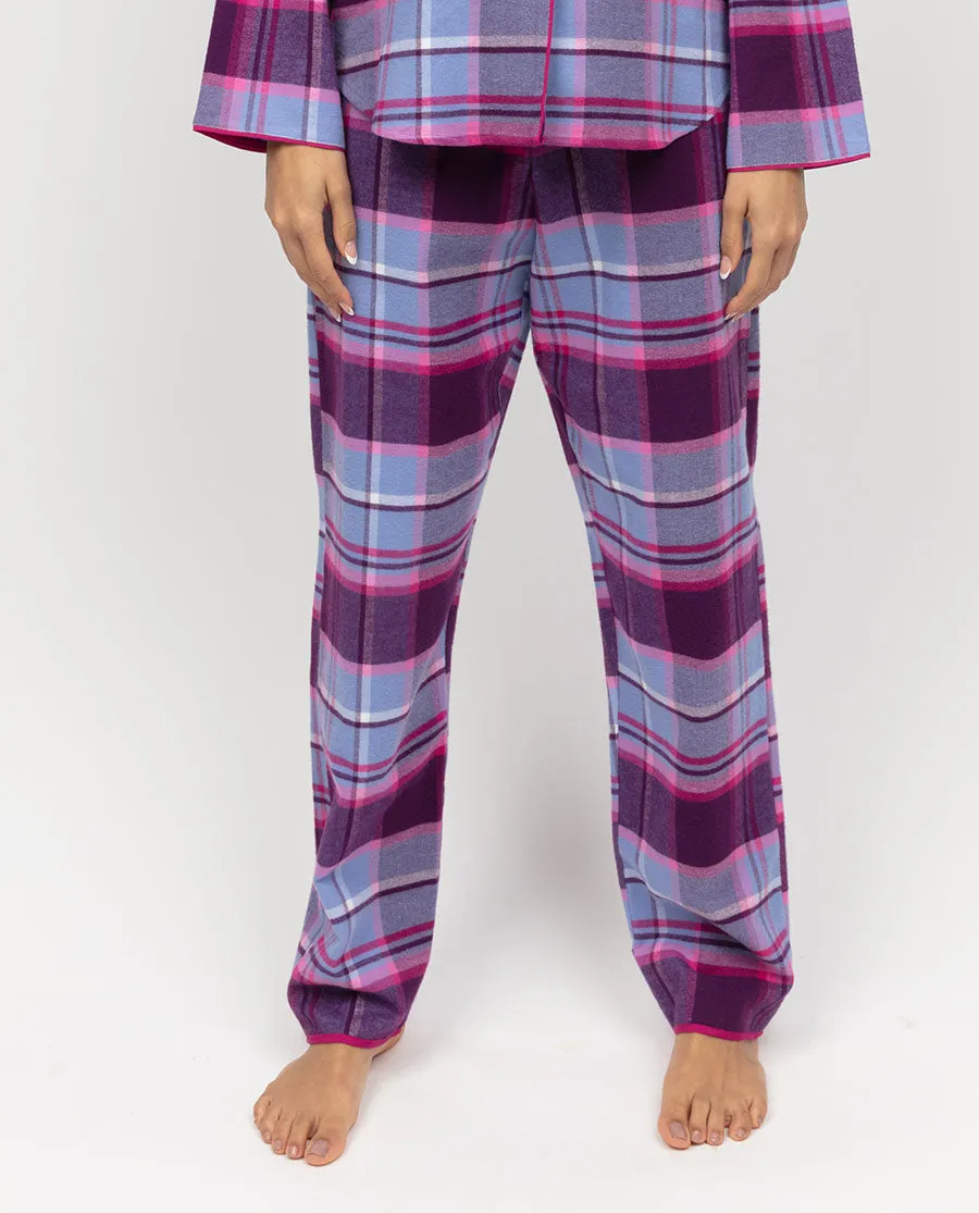 Hazel Womens Brushed Check Pyjama Bottoms