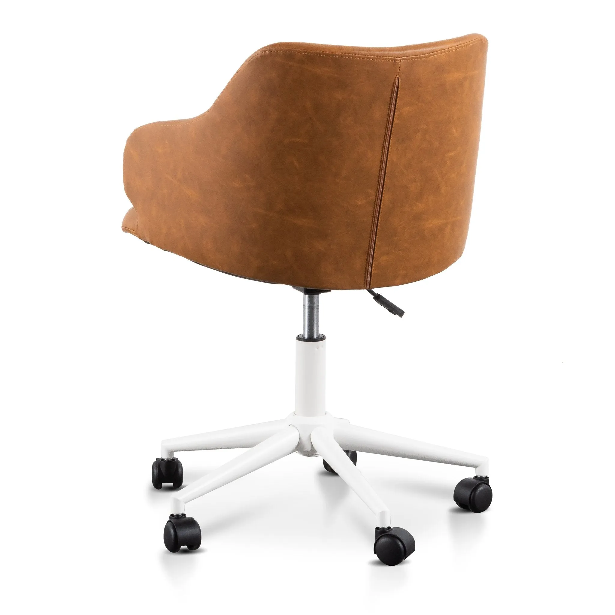 Hester Office Chair - Tan with White Base