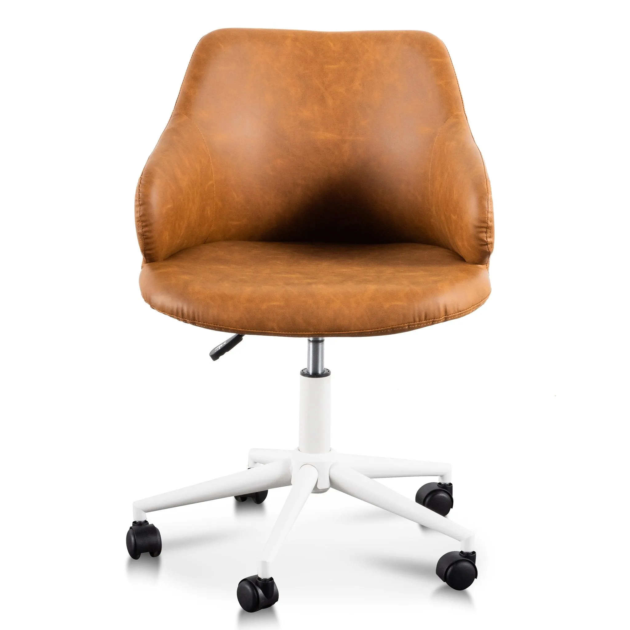 Hester Office Chair - Tan with White Base