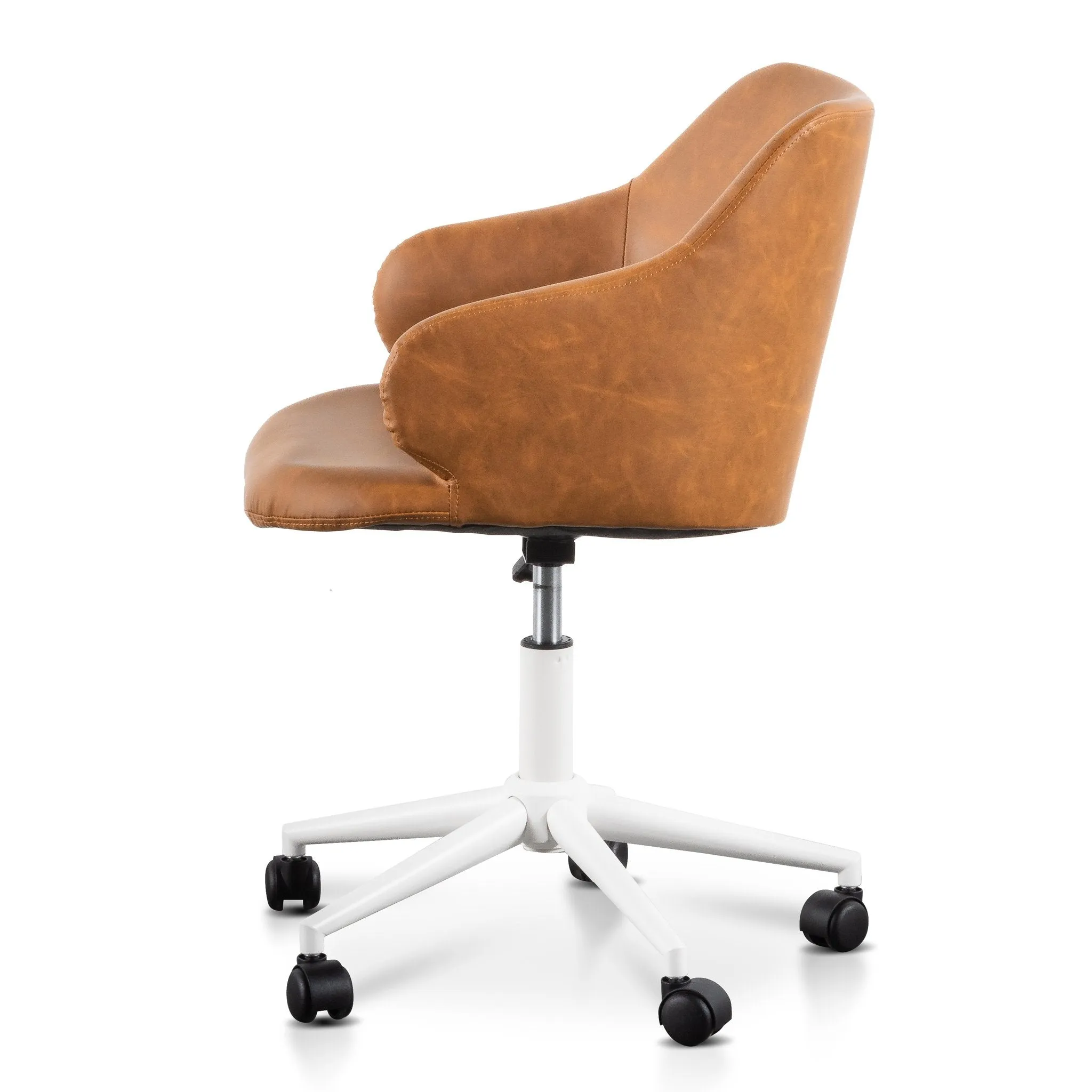 Hester Office Chair - Tan with White Base