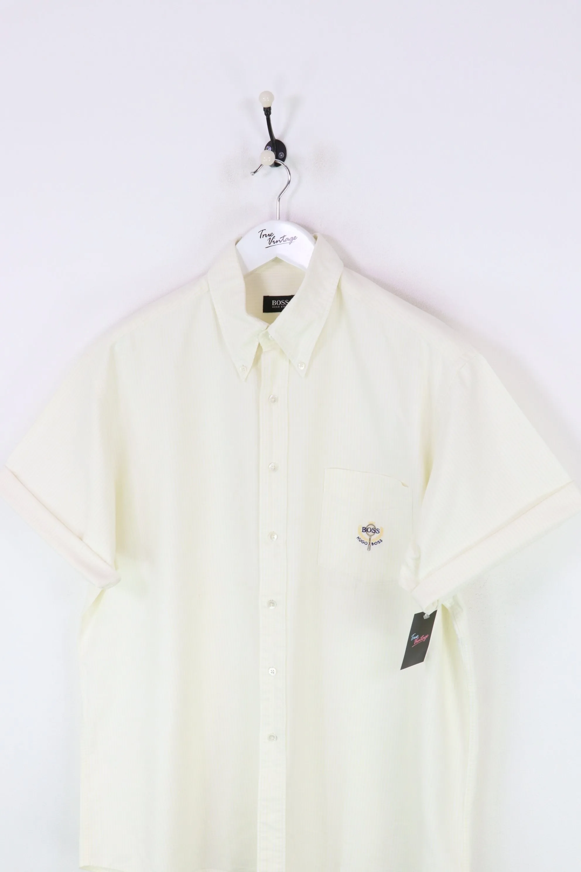 Hugo Boss S/S Shirt White/Yellow XXL