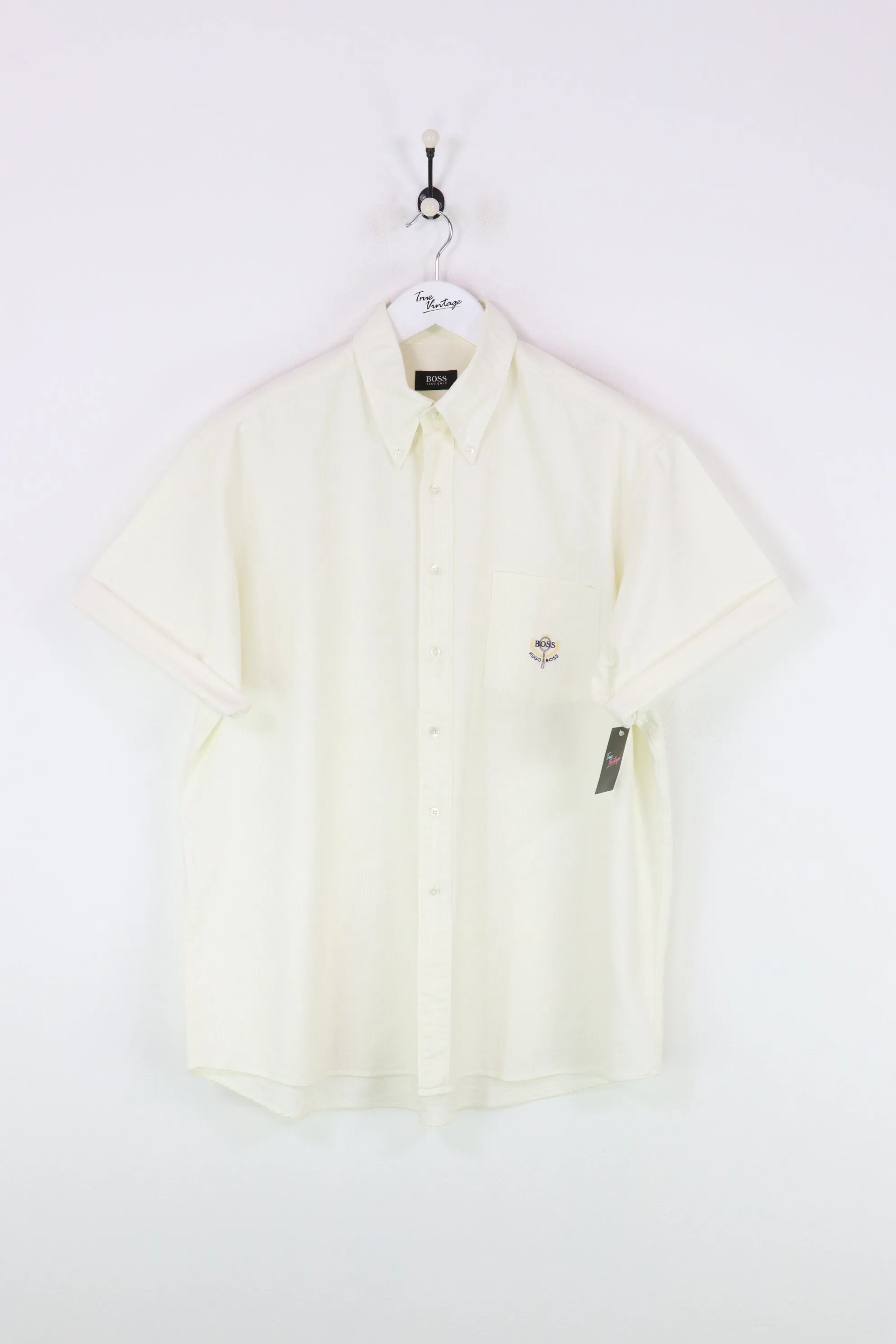 Hugo Boss S/S Shirt White/Yellow XXL