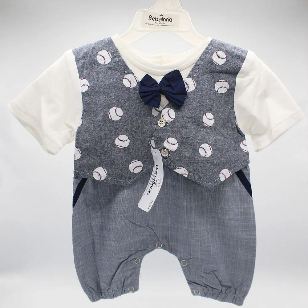 Imported Turkey Baby Gentleman Stylish Romper for 0-9 Months