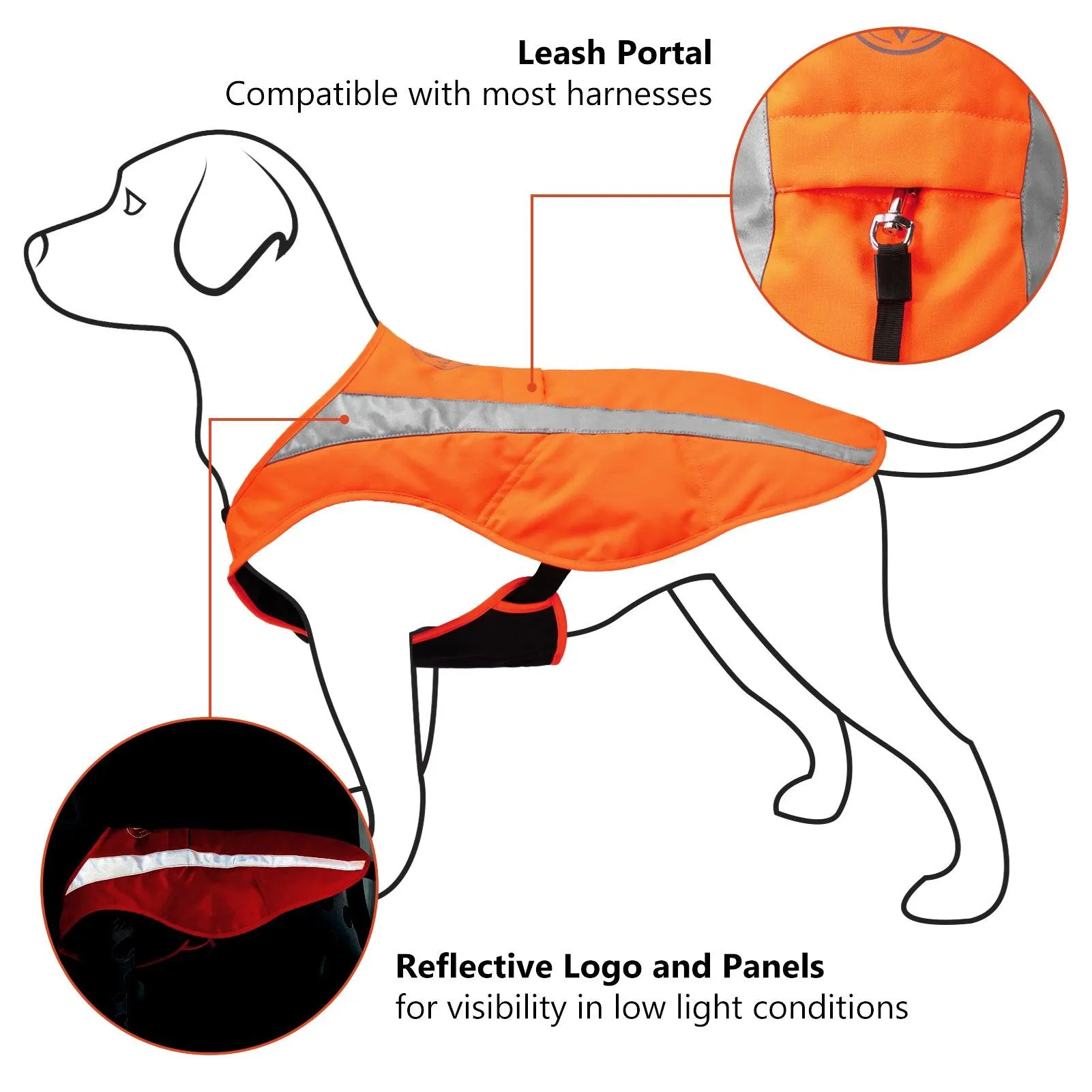 Insulated Dog winter Vest for hunting