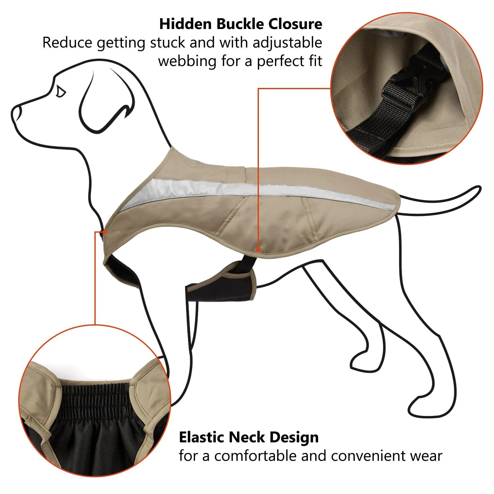 Insulated Dog winter Vest for hunting