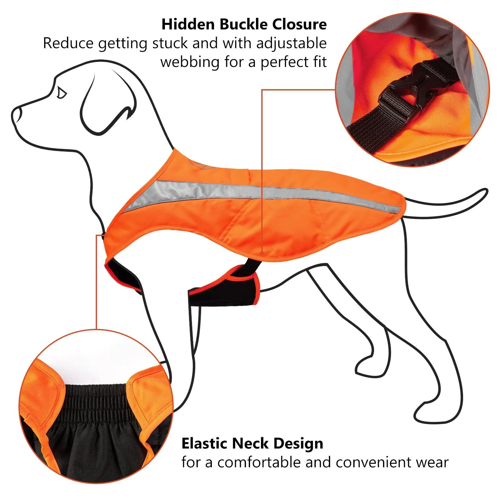 Insulated Dog winter Vest for hunting