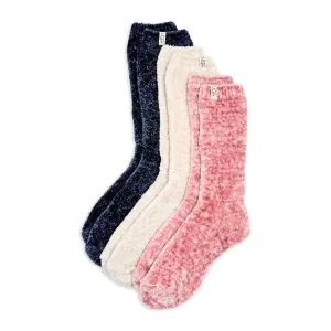 Leda Sparkle Cozy Crew Socks - 3 Pack