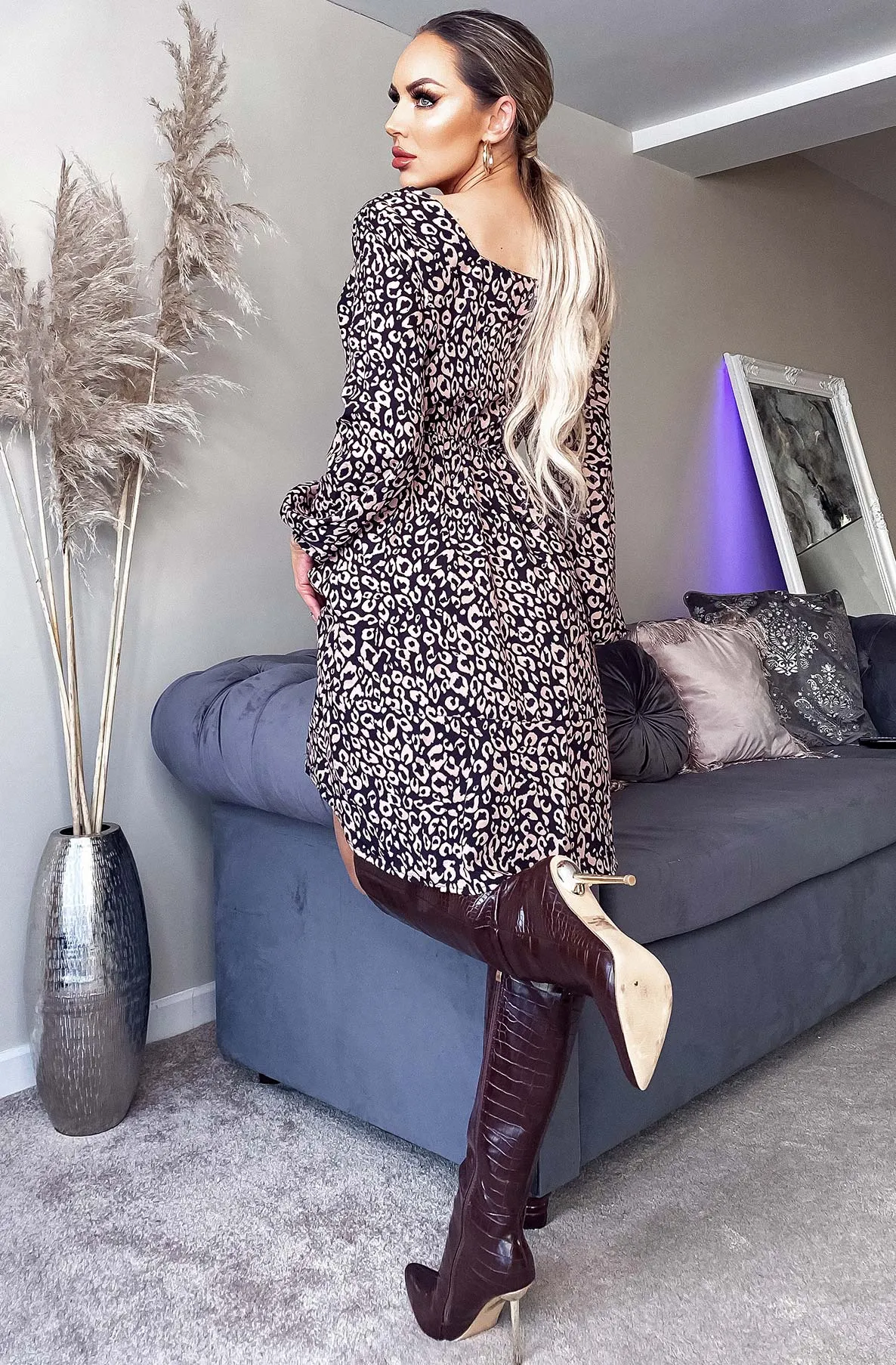 Lina Animal Printed Dress