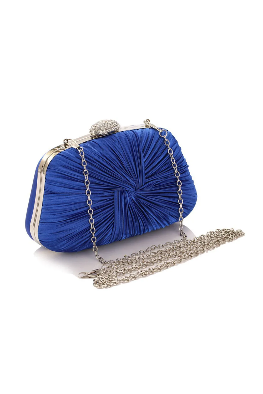 Luxury Royal Blue Pleated Handbag