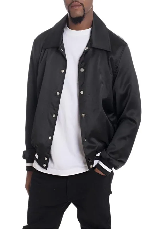 Luxury Satin Bomber Jacket