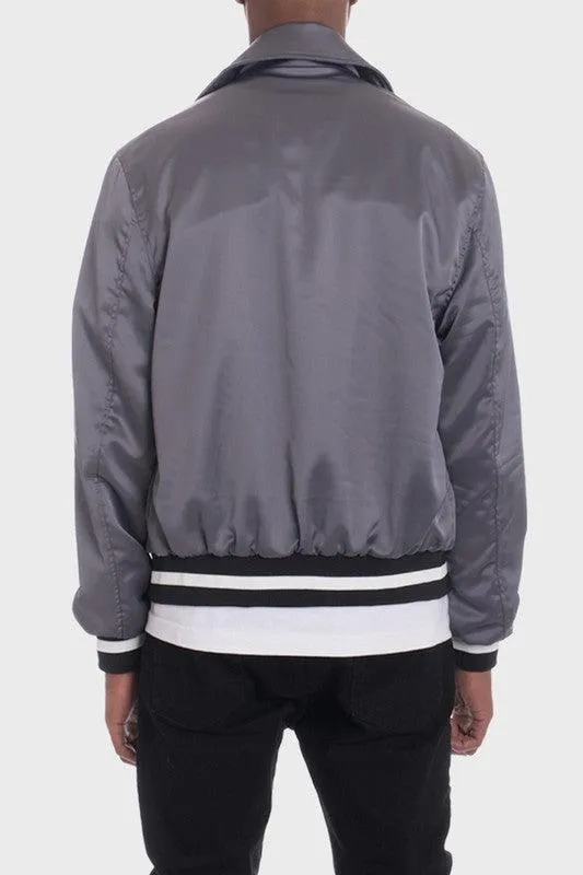 Luxury Satin Bomber Jacket